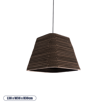 GLOBOSTAR® SANTORINI 01295 Boho Κρεμαστό Φωτιστικό Οροφής με Ντουί 1 x E27 AC 220-240V IP20 - Καφέ - Μ38 x Π38 x Υ30cm