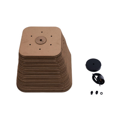 GLOBOSTAR® SANTORINI 01295 Boho Κρεμαστό Φωτιστικό Οροφής με Ντουί 1 x E27 AC 220-240V IP20 - Καφέ - Μ38 x Π38 x Υ30cm