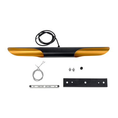 GLOBOSTAR® ESTERINA 01304 Μοντέρνο Κρεμαστό Φωτιστικό Οροφής με Ντουί 2 x E27 AC 220-240V IP20 - Μαύρο & Χρυσό - Μ60 x Π6 x Υ6cm