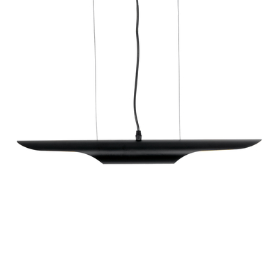 GLOBOSTAR® ESTERINA 01304 Μοντέρνο Κρεμαστό Φωτιστικό Οροφής με Ντουί 2 x E27 AC 220-240V IP20 - Μαύρο & Χρυσό - Μ60 x Π6 x Υ6cm