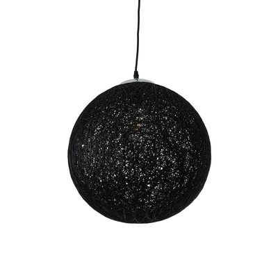 GLOBOSTAR® OCEANA 01360 Boho Κρεμαστό Φωτιστικό Οροφής με Ντουί 1 x E27 AC 220-240V IP20 - Μαύρο - Μ40 x Π40 x Υ40cm