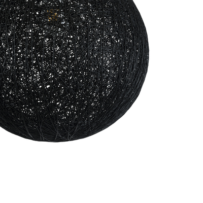 GLOBOSTAR® OCEANA 01360 Boho Κρεμαστό Φωτιστικό Οροφής με Ντουί 1 x E27 AC 220-240V IP20 - Μαύρο - Μ40 x Π40 x Υ40cm