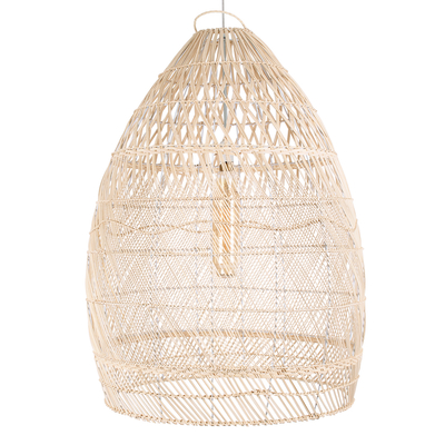 GLOBOSTAR® MALIBU 01811 Boho Κρεμαστό Φωτιστικό Οροφής με Ντουί 1 x E27 AC 220-240V IP20 - Μπεζ - Μ76 x Π76 x Υ100cm