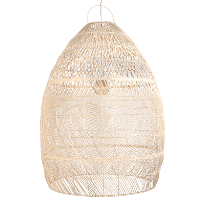 GLOBOSTAR® MALIBU 01813 Boho Κρεμαστό Φωτιστικό Οροφής με Ντουί 1 x E27 AC 220-240V IP20 - Μπεζ - Μ120 x Π120 x Υ156cm