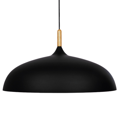 GLOBOSTAR® VALLETE 01259 Μοντέρνο Κρεμαστό Φωτιστικό Οροφής με Ντουί 1 x E27 AC 220-240V IP20 - Μαύρο & Μπεζ - Μ60 x Π60 x Υ35cm