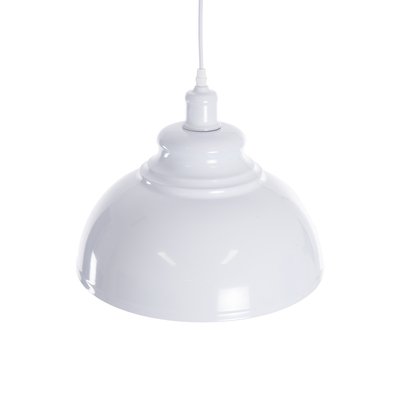 GLOBOSTAR® ANDY 00999 Μοντέρνο Κρεμαστό Φωτιστικό Οροφής με Ντουί 1 x E27 AC 220-240V IP20 - Λευκό & Χρυσό - Μ35 x Π35 x Υ28cm