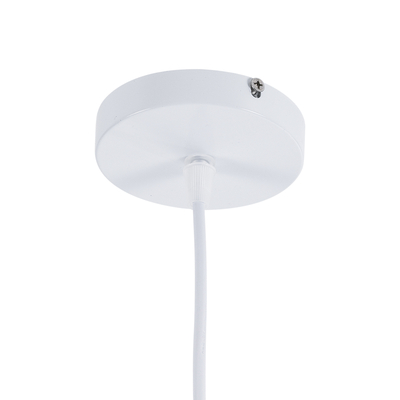 GLOBOSTAR® INGLEY 01225 Μοντέρνο Κρεμαστό Φωτιστικό Οροφής με Ντουί 1 x E27 AC 220-240V IP20 - Λευκό - Μ26 x Π26 x Υ21cm