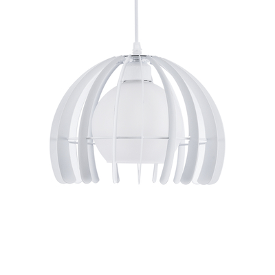 GLOBOSTAR® INGLEY 01225 Μοντέρνο Κρεμαστό Φωτιστικό Οροφής με Ντουί 1 x E27 AC 220-240V IP20 - Λευκό - Μ26 x Π26 x Υ21cm