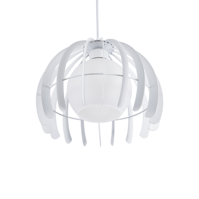 GLOBOSTAR® INGLEY 01225 Μοντέρνο Κρεμαστό Φωτιστικό Οροφής με Ντουί 1 x E27 AC 220-240V IP20 - Λευκό - Μ26 x Π26 x Υ21cm