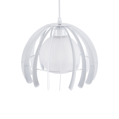 GLOBOSTAR® INGLEY 01225 Μοντέρνο Κρεμαστό Φωτιστικό Οροφής με Ντουί 1 x E27 AC 220-240V IP20 - Λευκό - Μ26 x Π26 x Υ21cm