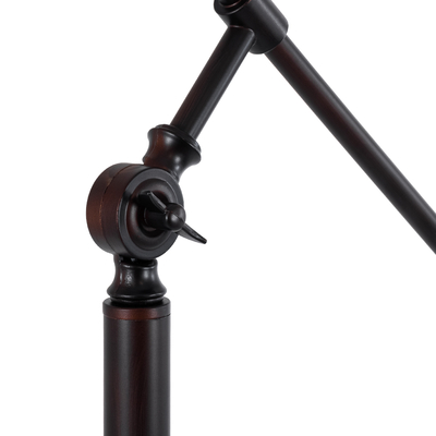 GLOBOSTAR® SILENE 01243 Vintage Επιδαπέδιο Φωτιστικό με Ντουί 1 x E27 AC 220-240V IP20 - Μαύρο & Χρυσό - Μ30 x Π30 x Υ194cm