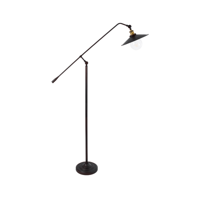 GLOBOSTAR® SILENE 01243 Vintage Επιδαπέδιο Φωτιστικό με Ντουί 1 x E27 AC 220-240V IP20 - Μαύρο & Χρυσό - Μ30 x Π30 x Υ194cm