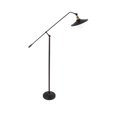 GLOBOSTAR® SILENE 01243 Vintage Επιδαπέδιο Φωτιστικό με Ντουί 1 x E27 AC 220-240V IP20 - Μαύρο & Χρυσό - Μ30 x Π30 x Υ194cm