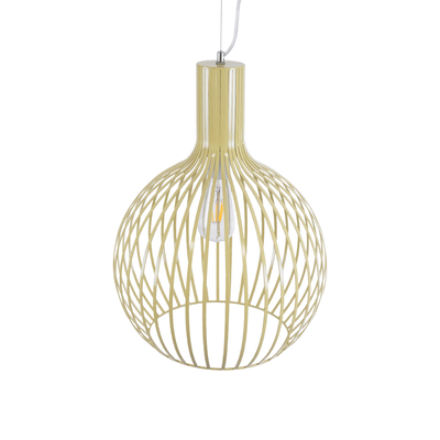 GLOBOSTAR® SCANDI 01267 Vintage Κρεμαστό Φωτιστικό Οροφής με Ντουί 1 x E27 AC 220-240V IP20 - Μπεζ - Μ38 x Π38 x Y50cm