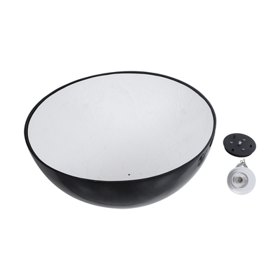 GLOBOSTAR® SERENIA 01272 Μοντέρνο Κρεμαστό Φωτιστικό Οροφής με Ντουί 1 x E27 AC 220-240V IP20 - Μαύρο & Λευκό - Μ90 x Π90 x Υ40cm