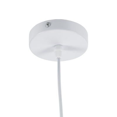 GLOBOSTAR® FELICITA 01276 Μοντέρνο Κρεμαστό Φωτιστικό Οροφής με Ντουί 1 x E27 AC 220-240V IP20 - Ασημί & Μπεζ - Μ40 x Π40 x Y30cm