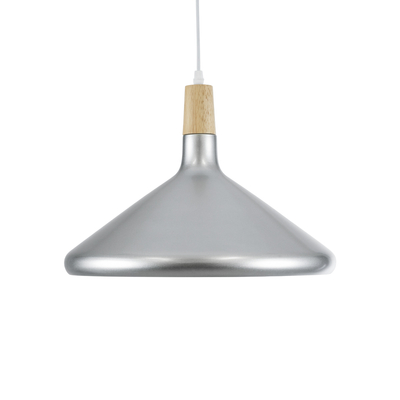 GLOBOSTAR® FELICITA 01276 Μοντέρνο Κρεμαστό Φωτιστικό Οροφής με Ντουί 1 x E27 AC 220-240V IP20 - Ασημί & Μπεζ - Μ40 x Π40 x Y30cm