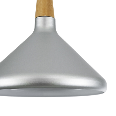 GLOBOSTAR® FELICITA 01277 Μοντέρνο Κρεμαστό Φωτιστικό Οροφής με Ντουί 1 x E27 AC 220-240V IP20 - Ασημί & Μπεζ - Μ30 x Π30 x Υ25cm