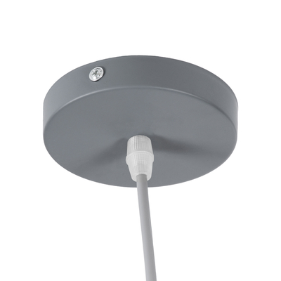 GLOBOSTAR® UPVALE 01282 Μοντέρνο Κρεμαστό Φωτιστικό Οροφής με Ντουί 1 x E27 AC 220-240V IP20 - Γκρι & Λευκό - Μ40 x Π40 x Υ24cm