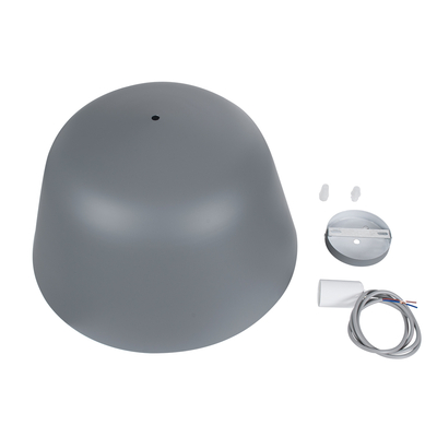 GLOBOSTAR® UPVALE 01282 Μοντέρνο Κρεμαστό Φωτιστικό Οροφής με Ντουί 1 x E27 AC 220-240V IP20 - Γκρι & Λευκό - Μ40 x Π40 x Υ24cm