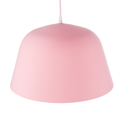 GLOBOSTAR® UPVALE 01284 Μοντέρνο Κρεμαστό Φωτιστικό Οροφής με Ντουί 1 x E27 AC 220-240V IP20 - Ροζ & Λευκό - Μ40 x Π40 x Υ24cm