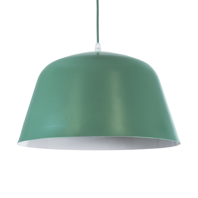 GLOBOSTAR® UPVALE 01285 Μοντέρνο Κρεμαστό Φωτιστικό Οροφής με Ντουί 1 x E27 AC 220-240V IP20 - Πράσινο & Λευκό - Μ40 x Π40 x Υ24cm