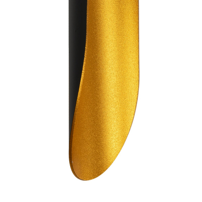 GLOBOSTAR® ESTERINA 01302 Μοντέρνο Φωτιστικό Τοίχου - Απλίκα με Ντουί 2 x E27 AC 220-240V IP20 - Μαύρο & Χρυσό - Μ5.5 x Π8 x Υ60cm