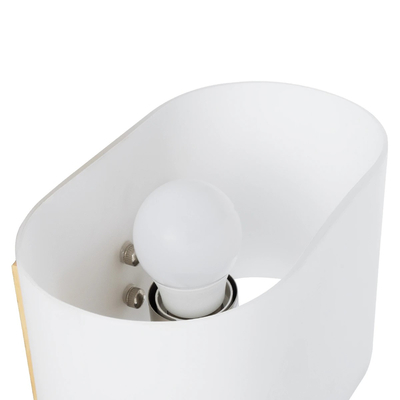 GLOBOSTAR® ELEGANT 01316 Μοντέρνο Φωτιστικό Τοίχου - Απλίκα Ξενοδοχείου Reading Light με Ντουί 1 x E27 LED 3W 360lm 36° AC 220-240V IP20 Θερμό Λευκό 2700K - Bridgelux COB Chip - Λευκό & Μπεζ - Μ15 x Π20 x Υ22.5cm - 2 Χρόνια Εγγύηση