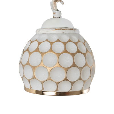 GLOBOSTAR® MERMAID 01317 Vintage Φωτιστικό Τοίχου - Απλίκα με Ντουί 1 x E27 AC 220-240V IP20 - Χρυσό & Λευκό - Μ12.5 x Π28 x Υ27cm