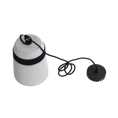 GLOBOSTAR® TRIBECA 01320 Μοντέρνο Κρεμαστό Φωτιστικό Οροφής με Ντουί 1 x E27 AC 220-240V IP20 - Γκρι & Μαύρο - Μ20 x Π20 x Υ26cm