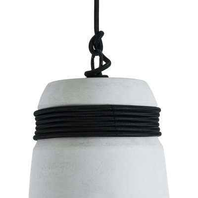 GLOBOSTAR® TRIBECA 01320 Μοντέρνο Κρεμαστό Φωτιστικό Οροφής με Ντουί 1 x E27 AC 220-240V IP20 - Γκρι & Μαύρο - Μ20 x Π20 x Υ26cm