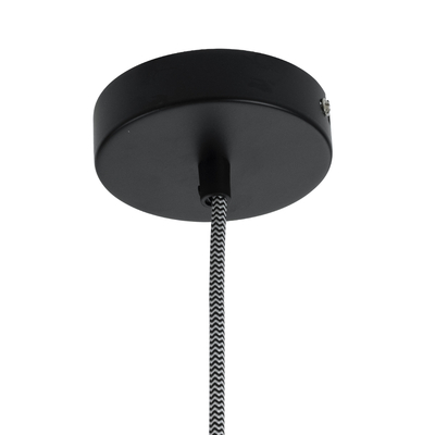 GLOBOSTAR® TRIBECA 01321 Μοντέρνο Κρεμαστό Φωτιστικό Οροφής με Ντουί 1 x E27 AC 220-240V IP20 - Γκρι & Μαύρο - Μ20 x Π20 x Υ26cm