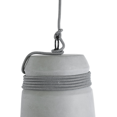 GLOBOSTAR® TRIBECA 01321 Μοντέρνο Κρεμαστό Φωτιστικό Οροφής με Ντουί 1 x E27 AC 220-240V IP20 - Γκρι & Μαύρο - Μ20 x Π20 x Υ26cm