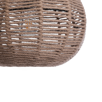 GLOBOSTAR® MANDALA 01331 Vintage Κρεμαστό Φωτιστικό Οροφής με Ντουί 1 x E27 AC 220-240V IP20 - Μπεζ - Μ40 x Π40 x Υ33cm