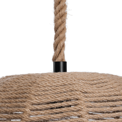 GLOBOSTAR® MANDALA 01331 Vintage Κρεμαστό Φωτιστικό Οροφής με Ντουί 1 x E27 AC 220-240V IP20 - Μπεζ - Μ40 x Π40 x Υ33cm