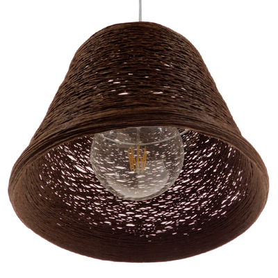 GLOBOSTAR® PLAYROOM 01333 Vintage Κρεμαστό Φωτιστικό Οροφής με Ντουί 1 x E27 AC 220-240V IP20 - Καφέ - Μ32 x Π32 x Υ27cm