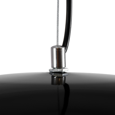 GLOBOSTAR® DIADEMA 01342 Μοντέρνο Κρεμαστό Φωτιστικό Οροφής με Ντουί 1 x E27 AC 220-240V IP20 - Μαύρο & Χρυσό - Μ60 x Π60 x Υ30cm