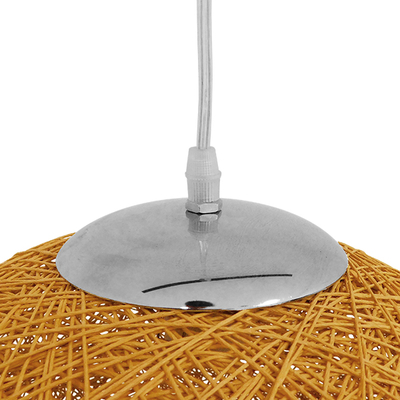 GLOBOSTAR® OCEANA 01361 Boho Κρεμαστό Φωτιστικό Οροφής με Ντουί 1 x E27 AC 220-240V IP20 - Μπεζ & Χρυσό - Μ60 x Π60 x Υ60cm