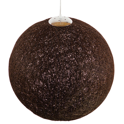 GLOBOSTAR® OCEANA 01362 Boho Κρεμαστό Φωτιστικό Οροφής με Ντουί 1 x E27 AC 220-240V IP20 - Καφέ - Μ60 x Π60 x Υ60cm