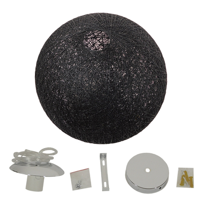 GLOBOSTAR® OCEANA 01364 Boho Κρεμαστό Φωτιστικό Οροφής με Ντουί 1 x E27 AC 220-240V IP20 - Μαύρο - Μ60 x Π60 x Υ60cm