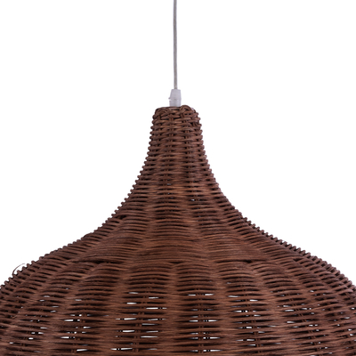 GLOBOSTAR® BAHAMAS 01369 Boho Κρεμαστό Φωτιστικό Οροφής με Ντουί 1 x E27 AC 220-240V IP20 - Καφέ - Μ60 x Π60 x Υ60cm