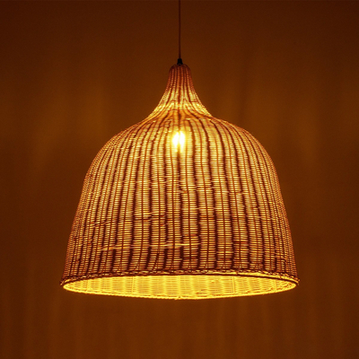 GLOBOSTAR® BAHAMAS 01370 Boho Κρεμαστό Φωτιστικό Οροφής με Ντουί 1 x E27 AC 220-240V IP20 - Μπεζ - Μ60 x Π60 x Υ60cm