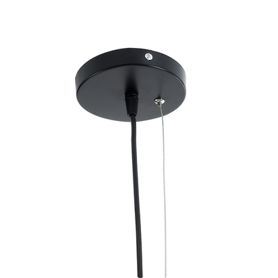 GLOBOSTAR® SCANDI 01386 Vintage Κρεμαστό Φωτιστικό Οροφής με Ντουί 1 x E27 AC 220-240V IP20 - Μαύρο - Μ23 x Π23 x Υ30cm