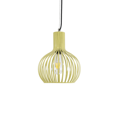 GLOBOSTAR® SCANDI 01387 Vintage Κρεμαστό Φωτιστικό Οροφής με Ντουί 1 x E27 AC 220-240V IP20 - Μπεζ - Μ23 x Π23 x Υ30cm