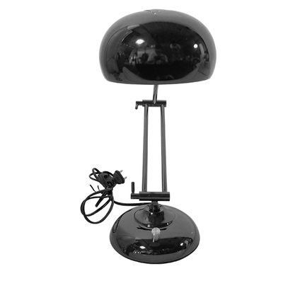 GloboStar® OFFICE 01392 Μοντέρνο Επιτραπέζιο Φωτιστικό Πορτατίφ Μονόφωτο 1 x E27 IP20 Μαύρο Μέταλλο - Μ12 x Π12 x Υ80cm