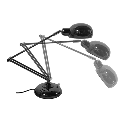 GloboStar® OFFICE 01392 Μοντέρνο Επιτραπέζιο Φωτιστικό Πορτατίφ Μονόφωτο 1 x E27 IP20 Μαύρο Μέταλλο - Μ12 x Π12 x Υ80cm