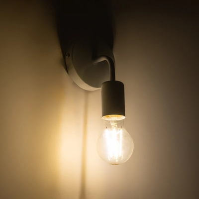 GLOBOSTAR® DON 01397 Vintage Φωτιστικό Τοίχου - Απλίκα με Ντουί 1 x E27 AC 220-240V IP20 - Λευκό - Μ10 x Π7 x Υ16cm