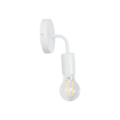 GLOBOSTAR® DON 01397 Vintage Φωτιστικό Τοίχου - Απλίκα με Ντουί 1 x E27 AC 220-240V IP20 - Λευκό - Μ10 x Π7 x Υ16cm