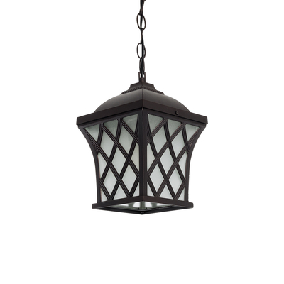 GLOBOSTAR® LINCOLN 01399 Vintage Κρεμαστό Φωτιστικό Οροφής με Ντουί 1 x E27 AC 220-240V IP20 - Καφέ & Διάφανο - Μ19 x Π19 x Υ20cm