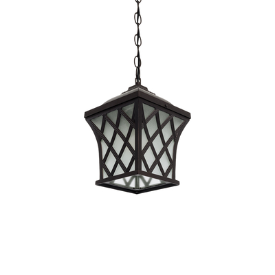 GLOBOSTAR® LINCOLN 01399 Vintage Κρεμαστό Φωτιστικό Οροφής με Ντουί 1 x E27 AC 220-240V IP20 - Καφέ & Διάφανο - Μ19 x Π19 x Υ20cm